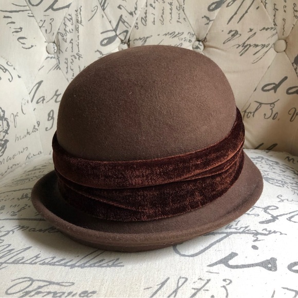 100% Wool Vintage-Style Bucket Hat - Picture 2 of 4